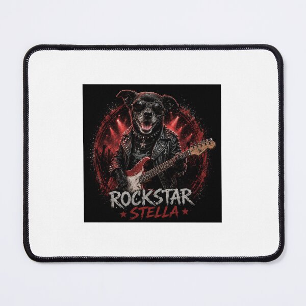 Item preview, Rockstar Stella – Funny Rock Dog | Vintage Guitar T-Shirt designed and sold by Maggie1475.