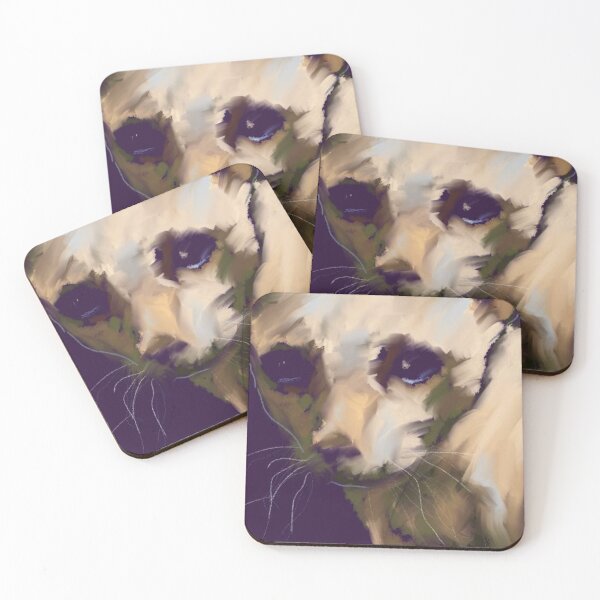 Item preview, Stray Cat III – Moody Expressive Cat Portrait Painting designed and sold by BuckaBaby.