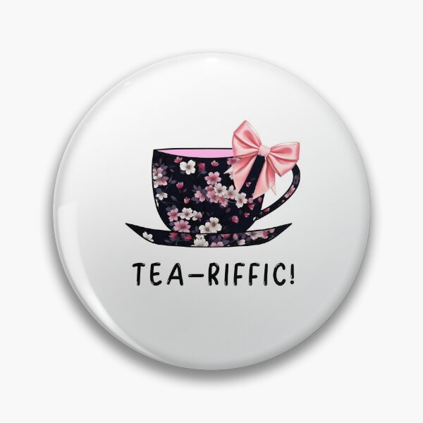 Item preview, Pretty Floral Cup Of Tea Pun designed and sold by Sartoris Art.