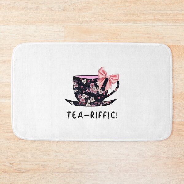 Item preview, Pretty Floral Cup Of Tea Pun designed and sold by Sartoris Art.