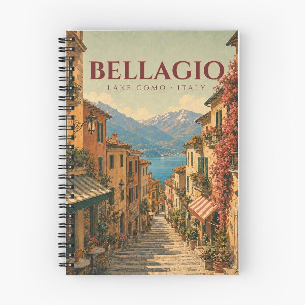 Item preview, Bellagio Lake Como Italy Retro Travel Poster – Italian Lakes Wall Art designed and sold by PopChaosStudio.