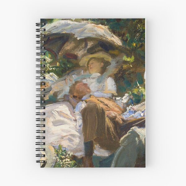 Item preview, Siesta by John Singer Sargent - Picnic Painting - Impressionist Style Garden Gathering - Vintage Art Collectors   designed and sold by RickE.