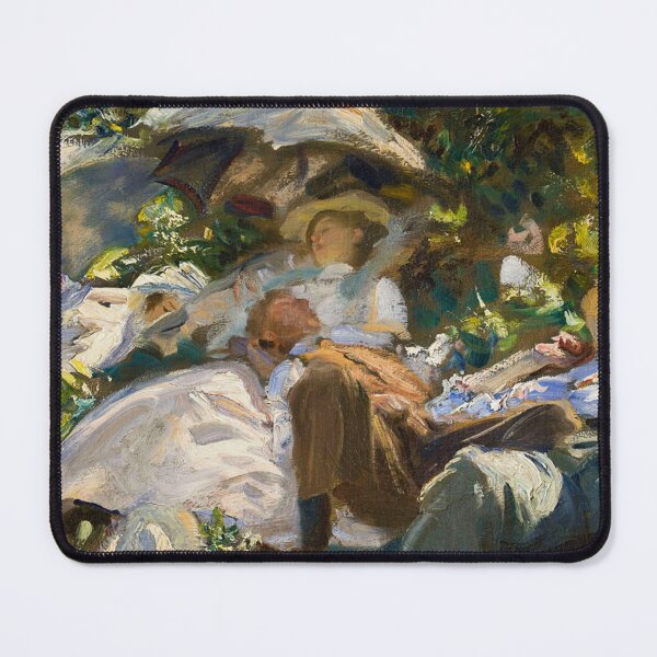 Item preview, Siesta by John Singer Sargent - Picnic Painting - Impressionist Style Garden Gathering - Vintage Art Collectors   designed and sold by RickE.