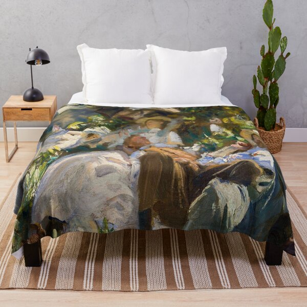 Item preview, Siesta by John Singer Sargent - Picnic Painting - Impressionist Style Garden Gathering - Vintage Art Collectors designed and sold by RickE.