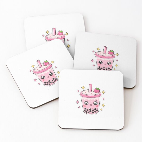Item preview, Strawberry Boba — Cute Kawaii Pink Bubble Tea Art designed and sold by TheGraphicsLord.
