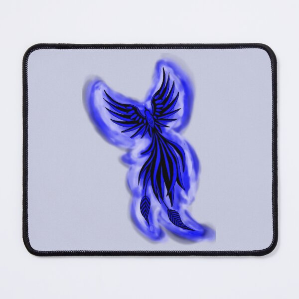 Item preview, Blue Fire Phoenix - Mystical Arcane Firebird Art designed and sold by URSM.