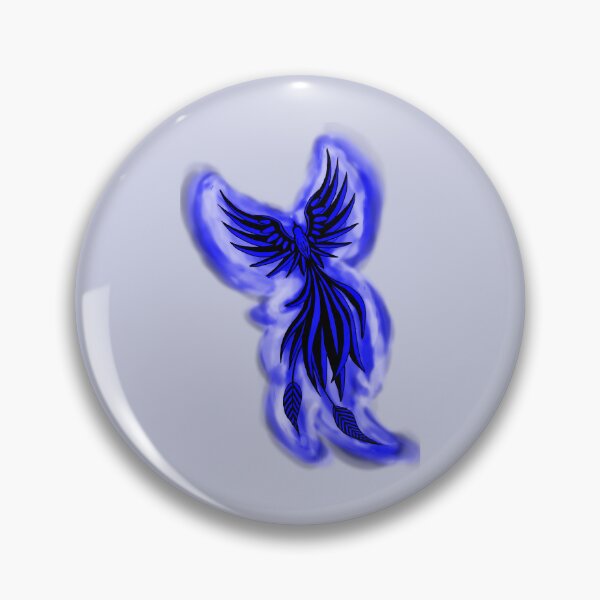 Item preview, Blue Fire Phoenix - Mystical Arcane Firebird Art designed and sold by URSM.