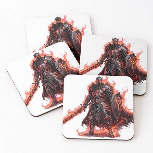 Item preview, Infernal Ember Sentinel | Crimson Flame Armored Guardian Fantasy Art designed and sold by cannsuh.