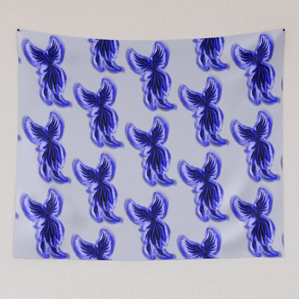 Item preview, Blue Fire Phoenix - Mystical Arcane Firebird Art designed and sold by URSM.