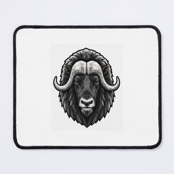 Item preview, Geometric Musk Ox Head | Low Poly Arctic Wildlife Vector Sticker designed and sold by DesertInkArt.
