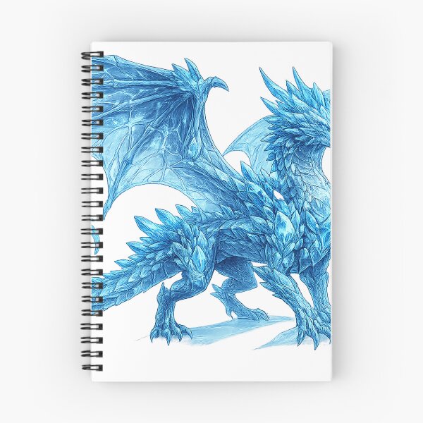 Item preview, Glacial Crystal Wyrm | Original Ice Dragon Fantasy Illustration designed and sold by cannsuh.