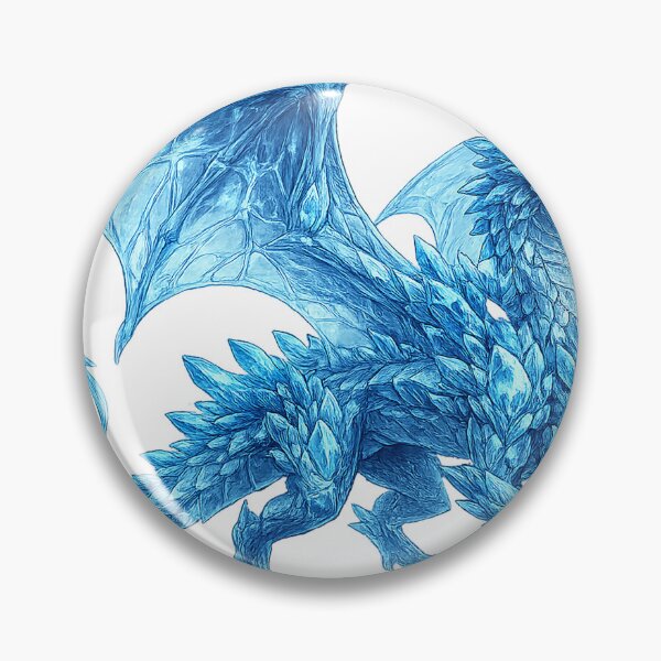 Item preview, Glacial Crystal Wyrm | Original Ice Dragon Fantasy Illustration designed and sold by cannsuh.