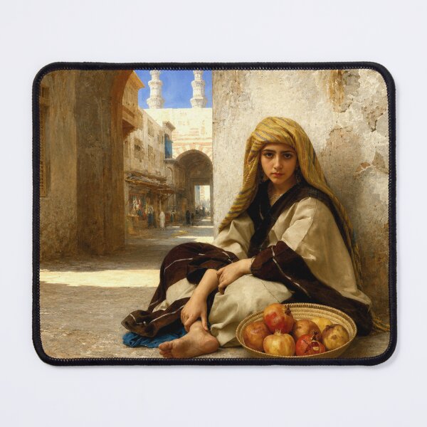 Item preview, The Pomegranate Seller - Title Orientalist Wall Art Vintage Painting Middle Eastern Girl for Classic Home Decor designed and sold by RickE.