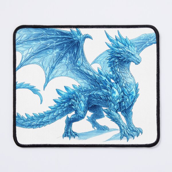 Item preview, Glacial Crystal Wyrm | Original Ice Dragon Fantasy Illustration designed and sold by cannsuh.