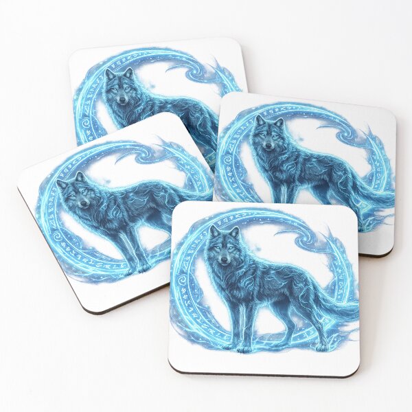 Item preview, Arcane Frost Wolf | Mystic Rune Spirit Fantasy Artwork designed and sold by cannsuh.