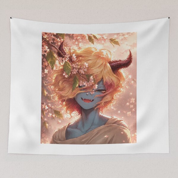 Item preview, Cherry Blossom Demon Girl designed and sold by ZenOtaku Lab.