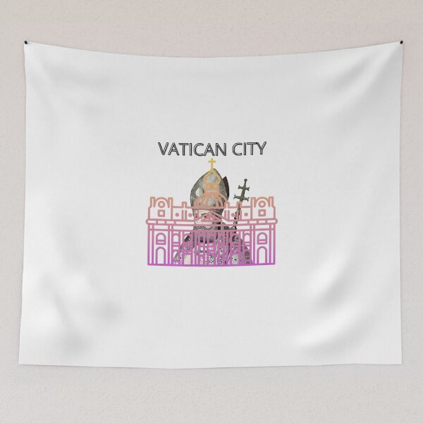 Item preview, Vatican City Travel Line Art | Catholic Landmark Illustration designed and sold by ElartedeNoel.