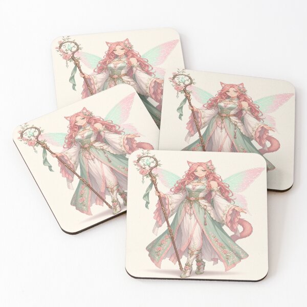 Item preview, Enchanted Pastel Cat Girl Fairy designed and sold by Rob Hopper | RoboRob001.