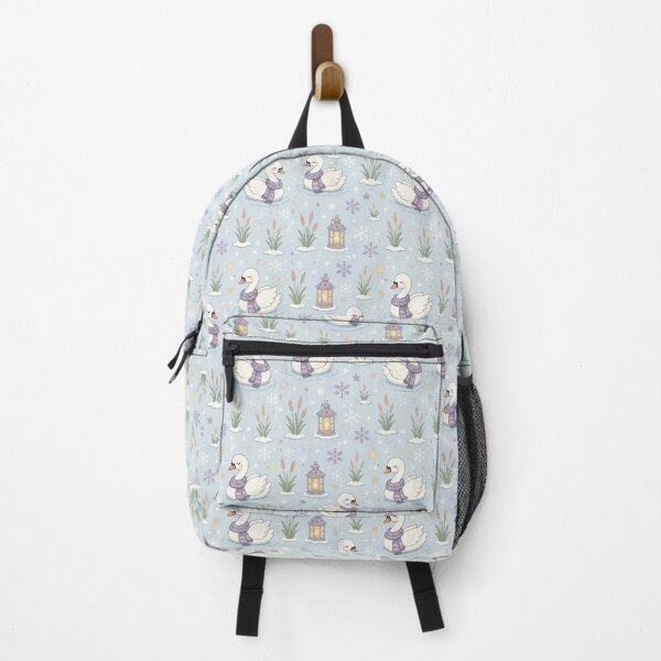 Item preview, Cute Kawaii Swan Winter Lake Lantern Pattern designed and sold by Soft Berry Studio.