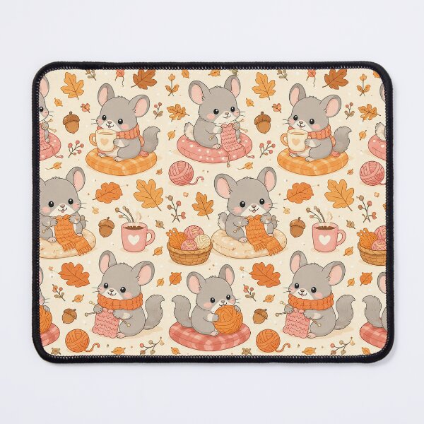 Item preview, Cute Kawaii Chinchilla Autumn Knitting Pattern designed and sold by Soft Berry Studio.