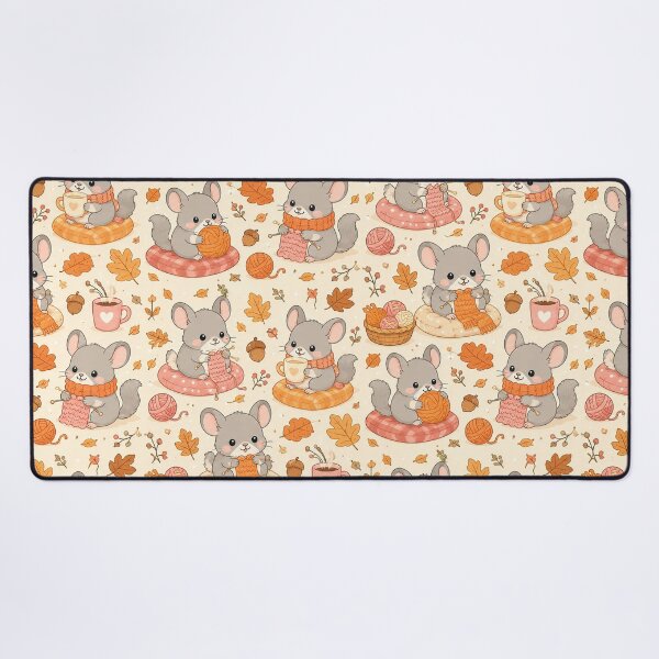 Item preview, Cute Kawaii Chinchilla Autumn Knitting Pattern designed and sold by Soft Berry Studio.