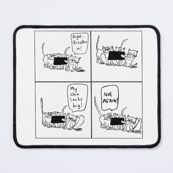 Item preview, Four panel comic of cats taking a selfie designed and sold by KPlayerAdhder.
