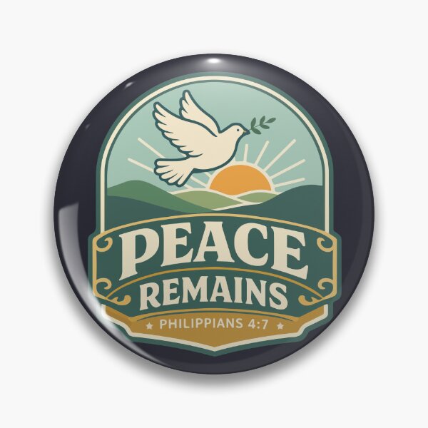 Item preview, Peace Remains Christian Dove – Philippians 4:7 Bible Verse designed and sold by stylishdzign.