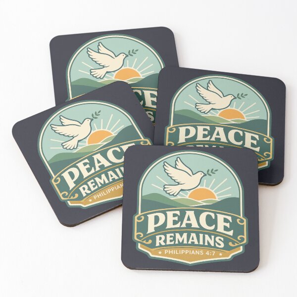 Item preview, Peace Remains Christian Dove – Philippians 4:7 Bible Verse designed and sold by stylishdzign.