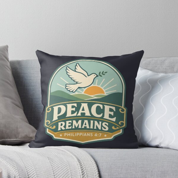 Item preview, Peace Remains Christian Dove – Philippians 4:7 Bible Verse designed and sold by stylishdzign.