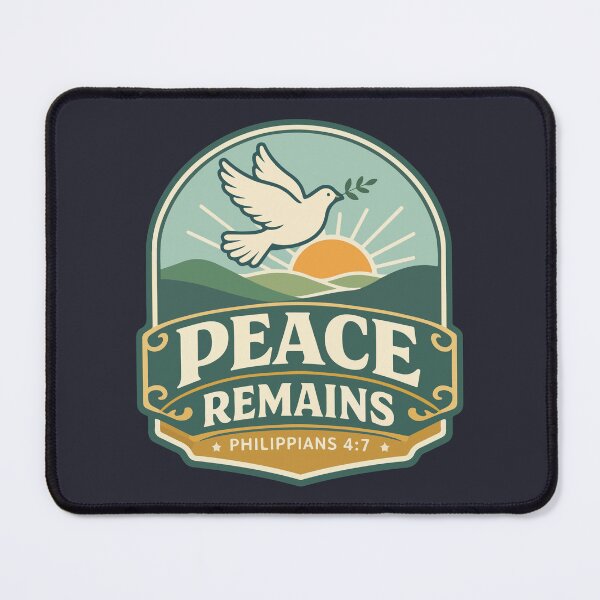 Item preview, Peace Remains Christian Dove – Philippians 4:7 Bible Verse designed and sold by stylishdzign.