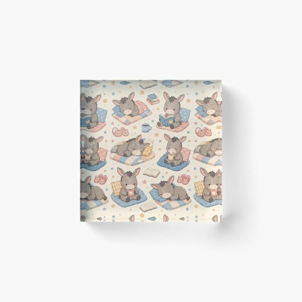 Item preview, Cute Kawaii Baby Donkey Cozy Quilt Pattern designed and sold by Soft Berry Studio.