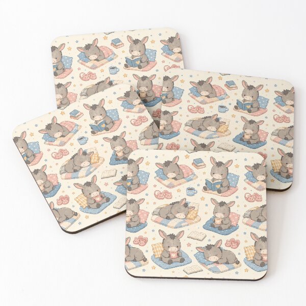 Item preview, Cute Kawaii Baby Donkey Cozy Quilt Pattern designed and sold by Soft Berry Studio.