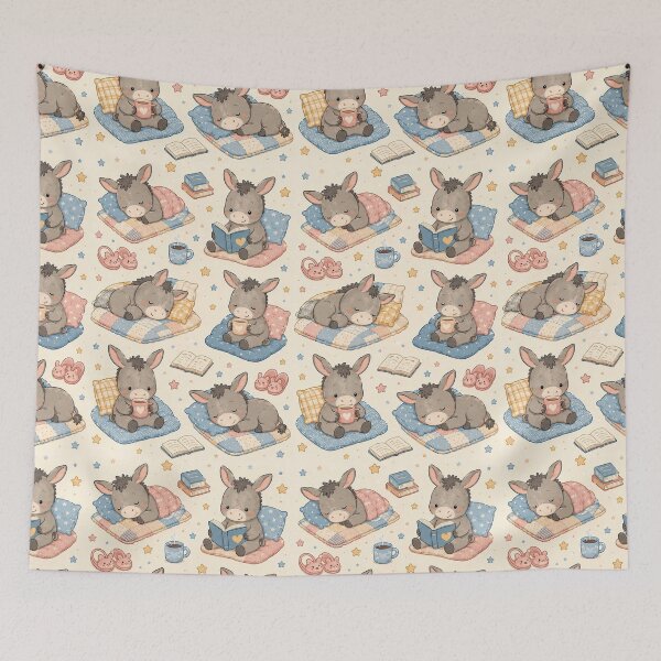 Item preview, Cute Kawaii Baby Donkey Cozy Quilt Pattern designed and sold by Soft Berry Studio.