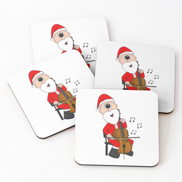 Item preview, Santa Playing Cello, Christmas Cellist Musician Music Teacher designed and sold by doodlerob.