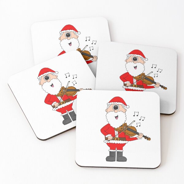 Item preview, Santa Playing Violin, Christmas Violinist Musician Music Teacher designed and sold by doodlerob.