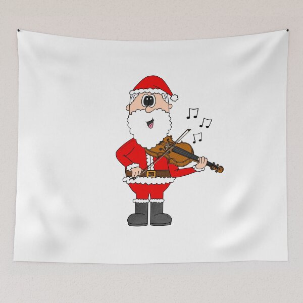 Item preview, Santa Playing Violin, Christmas Violinist Musician Music Teacher designed and sold by doodlerob.