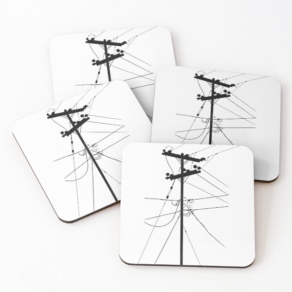 Item preview, Stay Grounded Minimalist Power Pole Aesthetic – Electric Utility Pole Vintage Urban T-Shirt Design designed and sold by Evv_u.