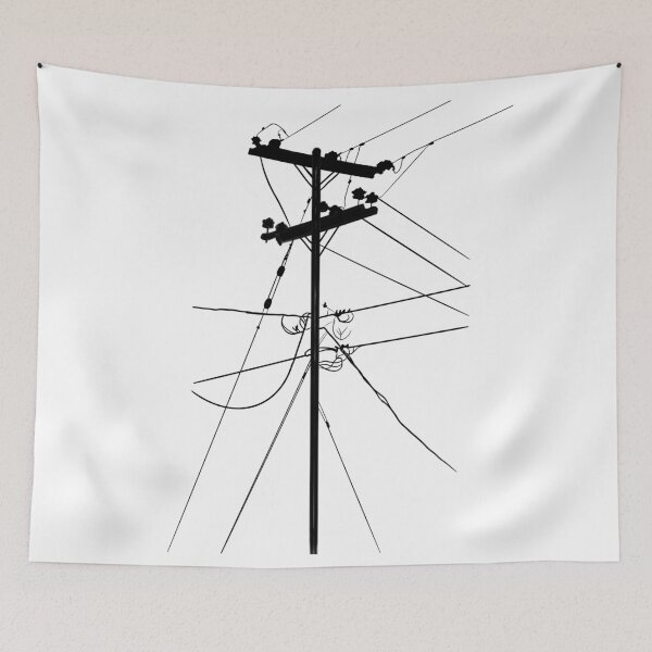 Item preview, Stay Grounded Minimalist Power Pole Aesthetic – Electric Utility Pole Vintage Urban T-Shirt Design designed and sold by Evv_u.