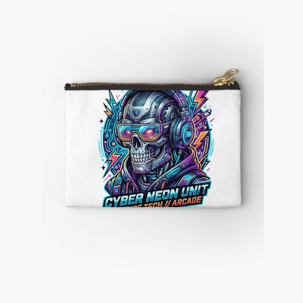 Item preview, Neon Cyber Skull Operative | Retro Arcade Synthwave Gamer Artwork designed and sold by cannsuh.