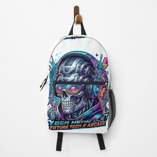 Item preview, Neon Cyber Skull Operative | Retro Arcade Synthwave Gamer Artwork designed and sold by cannsuh.