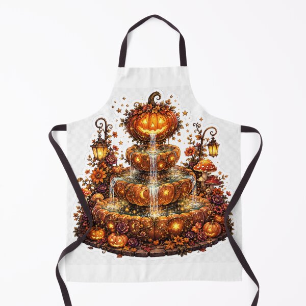 Item preview, Enchanted Pumpkin Fountain Halloween Sticker designed and sold by VeltrixaDesigns.