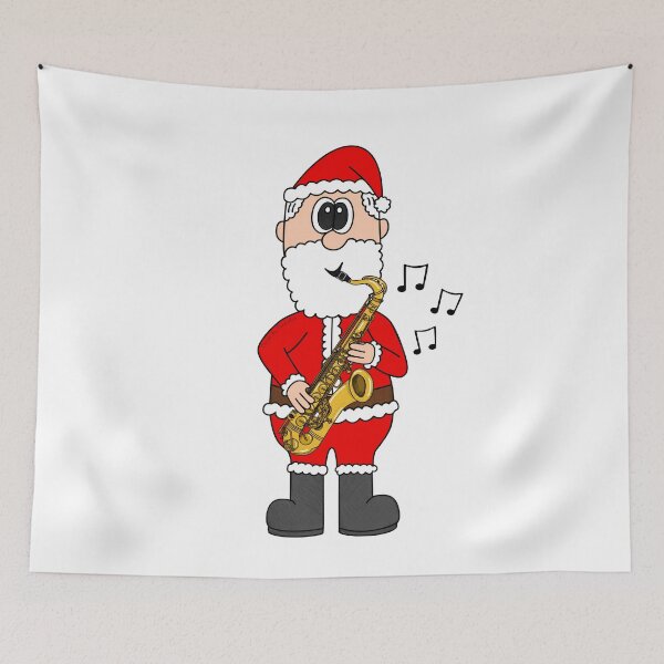 Item preview, Santa Playing Saxophone, Christmas Saxophonist Musician Music Teacher designed and sold by doodlerob.