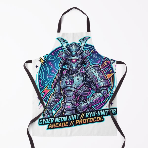 Item preview, Neon Ronin Mech | Synthwave Cyber Samurai Warrior Artwork designed and sold by cannsuh.