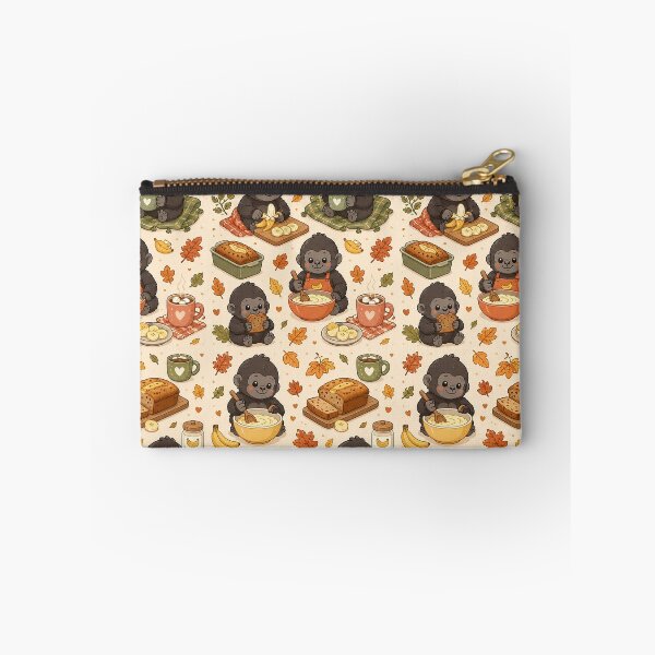 Item preview, Cute Kawaii Baby Gorilla Autumn Banana Bread Pattern designed and sold by Soft Berry Studio.