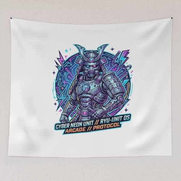 Item preview, Quantum Ronin Sentinel | Neon Cyber Samurai Sci-Fi Artwork designed and sold by cannsuh.