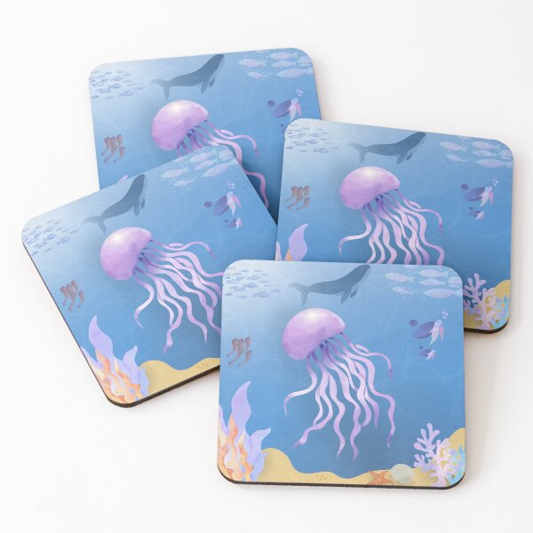 Item preview, Dreamy Jellyfish Underwater World | Ocean Life picture Art designed and sold by BlueTideGallery.