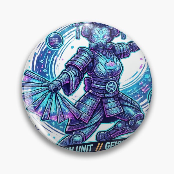 Item preview, Neon Kunoichi Automaton | Cyber Fan Dancer Synthwave Artwork designed and sold by cannsuh.