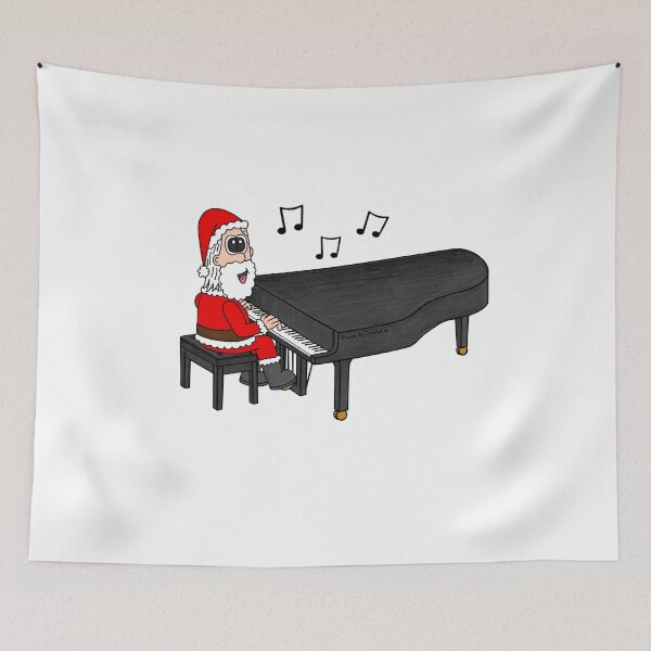 Item preview, Santa Playing Grand Piano, Christmas Pianist Music Teacher designed and sold by doodlerob.