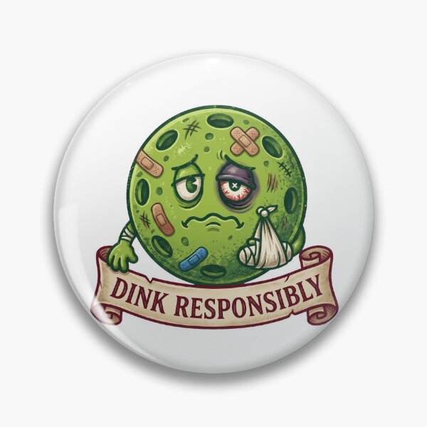 Item preview, Dink Responsibly Funny Injured Pickleball Mascot designed and sold by randaper.