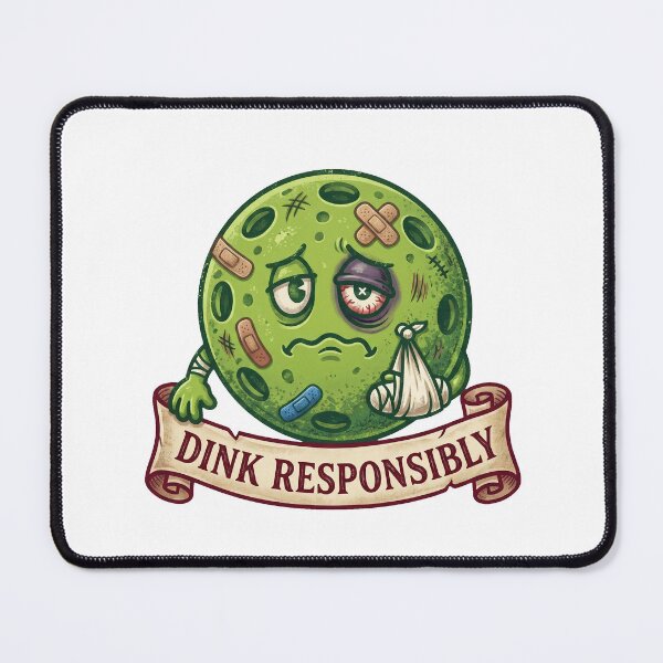 Item preview, Dink Responsibly Funny Injured Pickleball Mascot designed and sold by randaper.